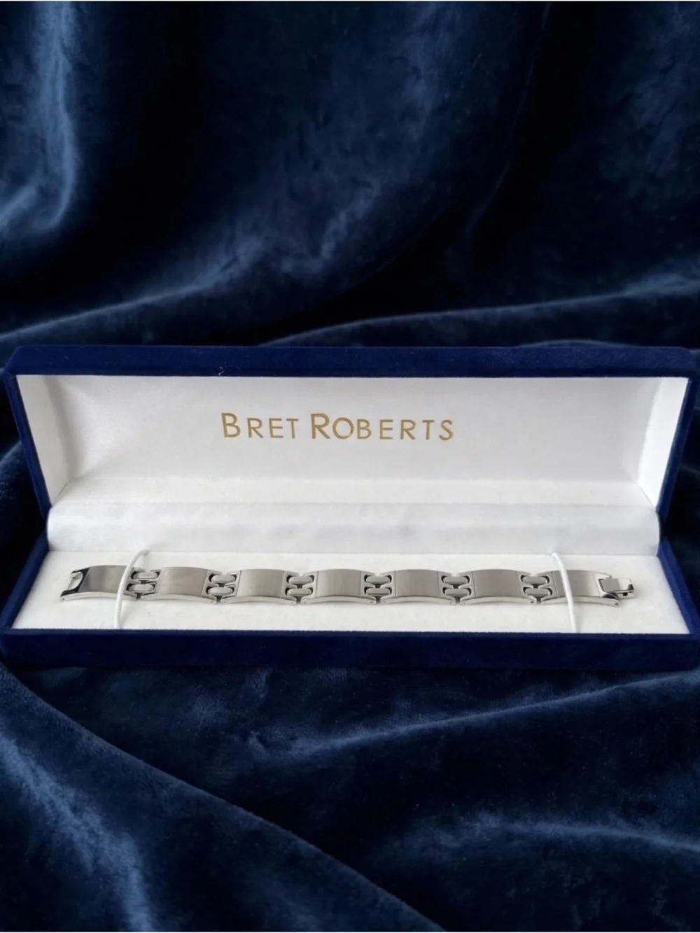 Men's Polished Steel Link Bracelet - Silver